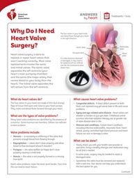 Why do I need heart surgery Answers by Heart sheet