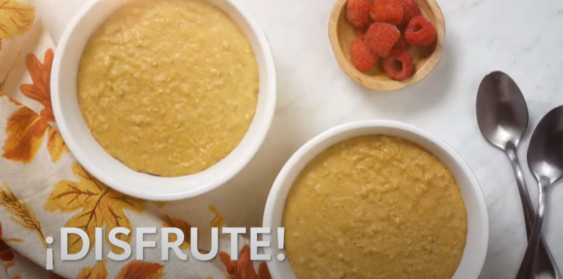 Avena con sabor a pastel de calabaza. ¡Disfruta!
